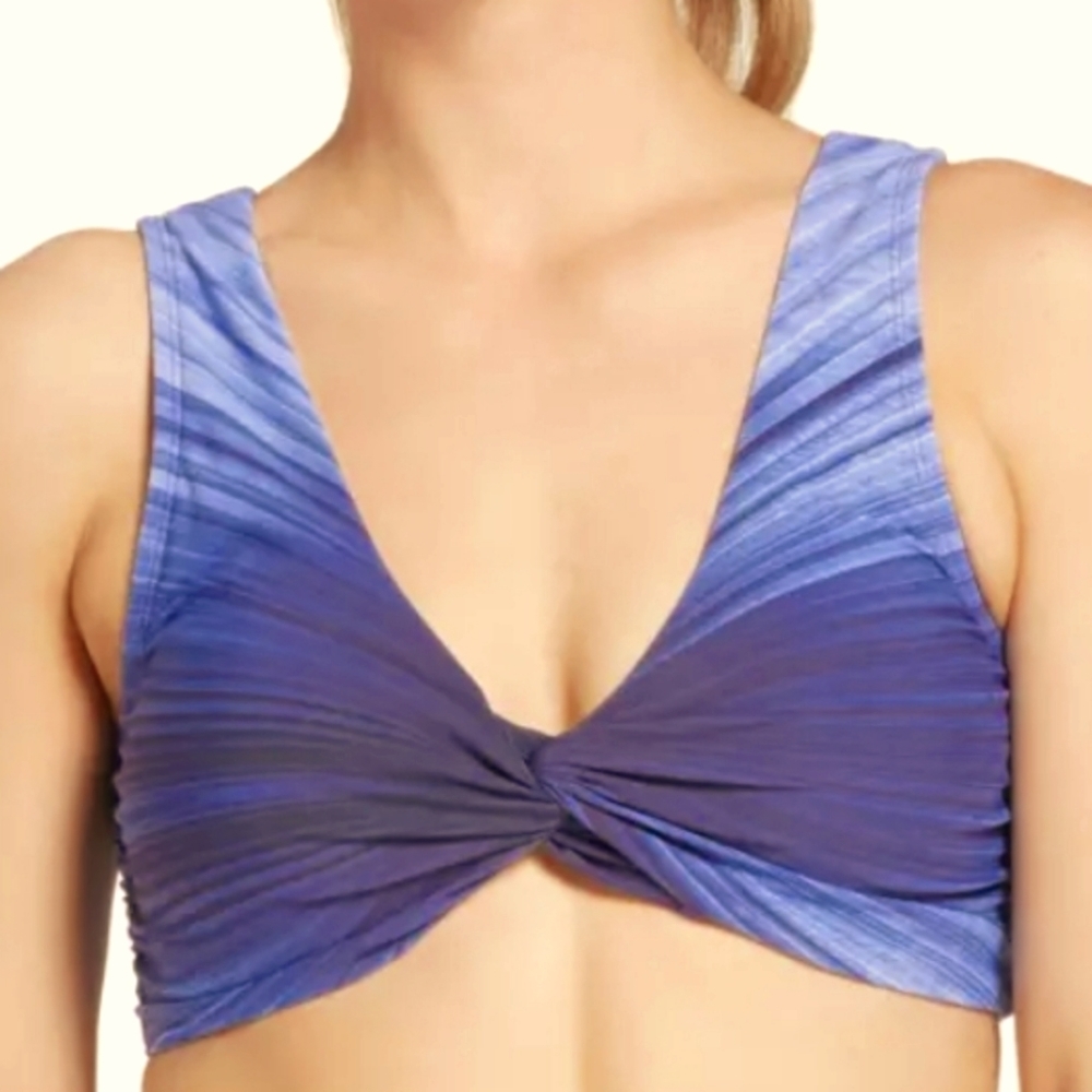 CALIA Swim Top Women's Size Small Carrie Underwood Reversible Knot Purple Ombre